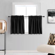 Cortinas DONREN W24 por L24 polegadas de comprimento e curta camada Blackout