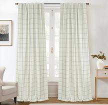 Cortinas DriftAway 100% Blackout Windowpane xadrez de linho xadrez xadrez xadrez