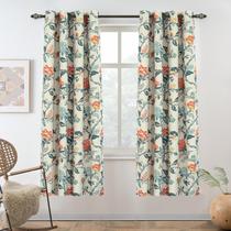Cortinas DriftAway Ada com estampa floral, forro térmico, 132 x 160 cm Cortinas DriftAway Ada com estampa floral, forro térmico, 132 x 160 cm