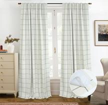 Cortinas DriftAway Blackout Windowpane Plaid Linen 230 cm
