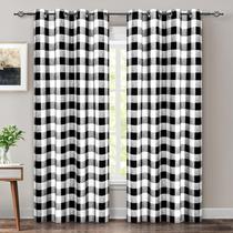Cortinas DriftAway Buffalo Plaid Check Blackout 214x213cm 2 painéis