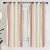 Cortinas DriftAway Chris Linen Blackout 160x160 cm com listra vermelha