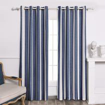 Cortinas DriftAway Chris Linen Blackout 214 cm azul escuro