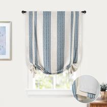 Cortinas DriftAway Chris Linen Blackout Tie Up 25x47cm Jean Navy