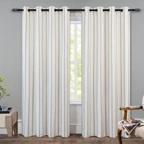 Cortinas DriftAway Farmhouse Linen Blend Blackout 214 cm, cinza