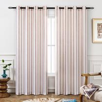 Cortinas DriftAway Farmhouse Linen Blend Blackout 214 cm vermelhas