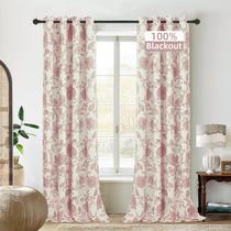 Cortinas DriftAway Freda de lino con estampado floral y cachemira 229 cm 2 paneles Cortinas DriftAway Freda de lino con estampado floral y cachemira 229 cm 2 paneles