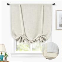 Cortinas DriftAway Linen Blackout Tie Up 100x140cm pretas