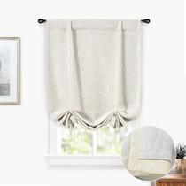Cortinas DriftAway Linen Blackout Tie Up 63x120cm pretas