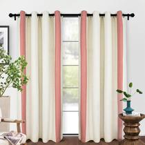 Cortinas DriftAway Linen Red Stripe Blackout 213x132cm Cortinas DriftAway Linen Red Stripe Blackout 213x132cm