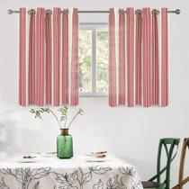 Cortinas DriftAway, mistura de linho listrado vertical, 91 cm, 2 painéis