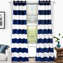 Cortinas DriftAway Navy Listred Room Darning Thermal Panels Cortinas DriftAway Navy Listred Room Darning Thermal Panels