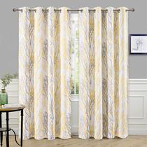 Cortinas DriftAway Tree Branch Pattern, isoladas termicamente, 213 cm