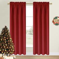 Cortinas DWCN Aislantes Térmicas Blackout Rojas 96x213 cm Juego de 2