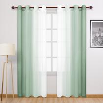Cortinas DWCN Light Sage Faux Linen Ombre Sheer 240x260cm Cortinas DWCN Light Sage Faux Linen Ombre Sheer 240x260cm