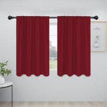 Cortinas Easy-Going 107x114cm com isolamento térmico vermelho, 2 painéis Cortinas Easy-Going 107x114cm com isolamento térmico vermelho, 2 painéis