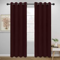 Cortinas Easy-Going com isolamento térmico de 132x213 cm Wine 2 painéis Cortinas Easy-Going com isolamento térmico de 132x213 cm Wine 2 painéis