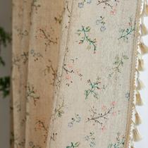 Cortinas ENJOYBRIDAL Floral Boho 4 painéis 160x160cm bege