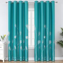 Cortinas Estelar Textiler 2 painéis Teal 132x229 cm Blackout Cortinas Estelar Textiler 2 painéis Teal 132x229 cm Blackout
