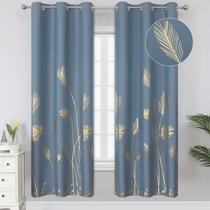 Cortinas Estelar Textiler 97x183 cm Gold Palm Leaf Blackout