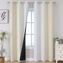Cortinas Estelar Textiler Bege Cinzento Branco 107x213 cm