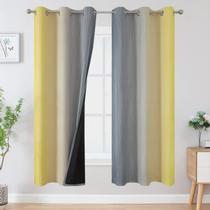 Cortinas Estelar Textiler Ombre Amarelo Cinza 107x183 cm Cortinas Estelar Textiler Ombre Amarelo Cinza 107x183 cm