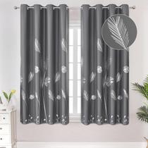 Cortinas Estelar Textiler Silver Palm Leaf Blackout 132x160cm