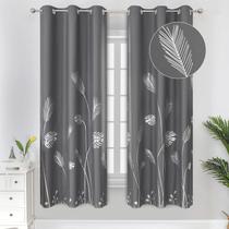 Cortinas Estelar Textiler Silver Palm Print Thermal 107x183cm Cortinas Estelar Textiler Silver Palm Print Thermal 107x183cm