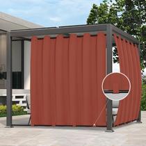 Cortinas externas fáceis de usar à prova d'água para pátio Terra Red Cortinas externas fáceis de usar à prova d'água para pátio Terra Red