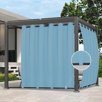 Cortinas externas fáceis de usar, impermeáveis, 110x108cm, azul celeste Cortinas externas fáceis de usar, impermeáveis, 110x108cm, azul celeste