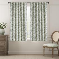 Cortinas florais Blackout jinchan para quarto 160x160cm Cortinas florais Blackout jinchan para quarto 160x160cm