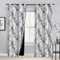 Cortinas FMFUNCTEX 100% Blackout 214 cm H para 2 painéis de quarto