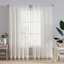Cortinas FMFUNCTEX Linen Sheer 100% linho, mistura de linho, 280 x 270 cm, bege