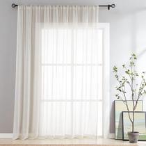 Cortinas FMFUNCTEX Linen Sheer 100x213cm bege para quarto