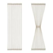 Cortinas FMFUNCTEX Linen Side Light French Door 180 cm Bege 2 painéis