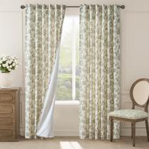 Cortinas forradas de linho jinchan, florais, 214x213cm, verdes, 2 painéis Cortinas forradas de linho jinchan, florais, 214x213cm, verdes, 2 painéis