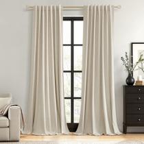 Cortinas Guken 132x274 cm 100% Blackout Linho Taupe Cortinas Guken 132x274 cm 100% Blackout Linho Taupe