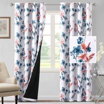 Cortinas H.VERSAILTEX 100% Blackout Cattleya Floral 214x213cm
