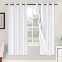 Cortinas H.VERSAILTEX 100% Blackout Thermal Linen 132x183cm brancas