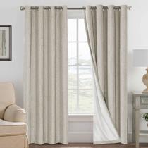 Cortinas H.VERSAILTEX 100% Blackout Thermal Linen 132x213cm 2 painéis