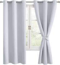 Cortinas Hiasan Room Darkening para quarto 38x72cm, branco acinzentado