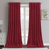 Cortinas HOMEIDEAS Red Velvet 132x244cm 2 painéis