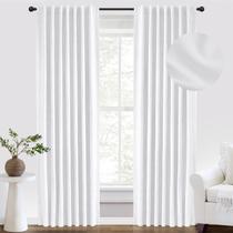 Cortinas INOVADAY 100% Blackout Linen Branco Brilhante 213x213cm