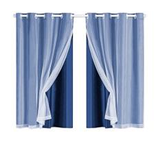 Cortinas Janela Blindex Blackout Voal Liso 2,00 x 1,40 Mts