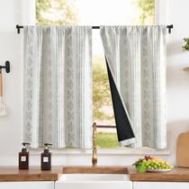Cortinas Jinchan 100% Opacas Boho 25x90 cm Geométricas 2 Paneles