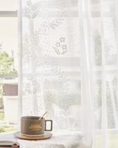 Cortinas jinchan Belrose Linen Sheer 24 cm de comprimento 2 painéis