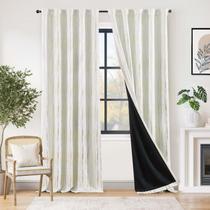 Cortinas jinchan Blackout Boho, 96 polegadas, quarto e 2 painéis