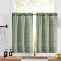 Cortinas Jinchan Boho Kitchen Tier 61x61 cm, linho, 2 painéis Cortinas Jinchan Boho Kitchen Tier 61x61 cm, linho, 2 painéis