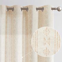 Cortinas jinchan Boho Linen Blend 214x213cm 2 painéis listrados