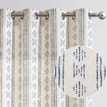 Cortinas Jinchan Boho Linen Blend Blue Farmhouse 108 em 2 painéis Cortinas Jinchan Boho Linen Blend Blue Farmhouse 108 em 2 painéis